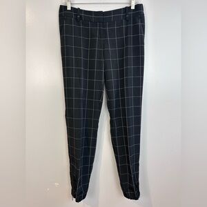 NWT Limited Black/White Windowpane Side Zipper Jogger Ankle Pants Size 4 Regular